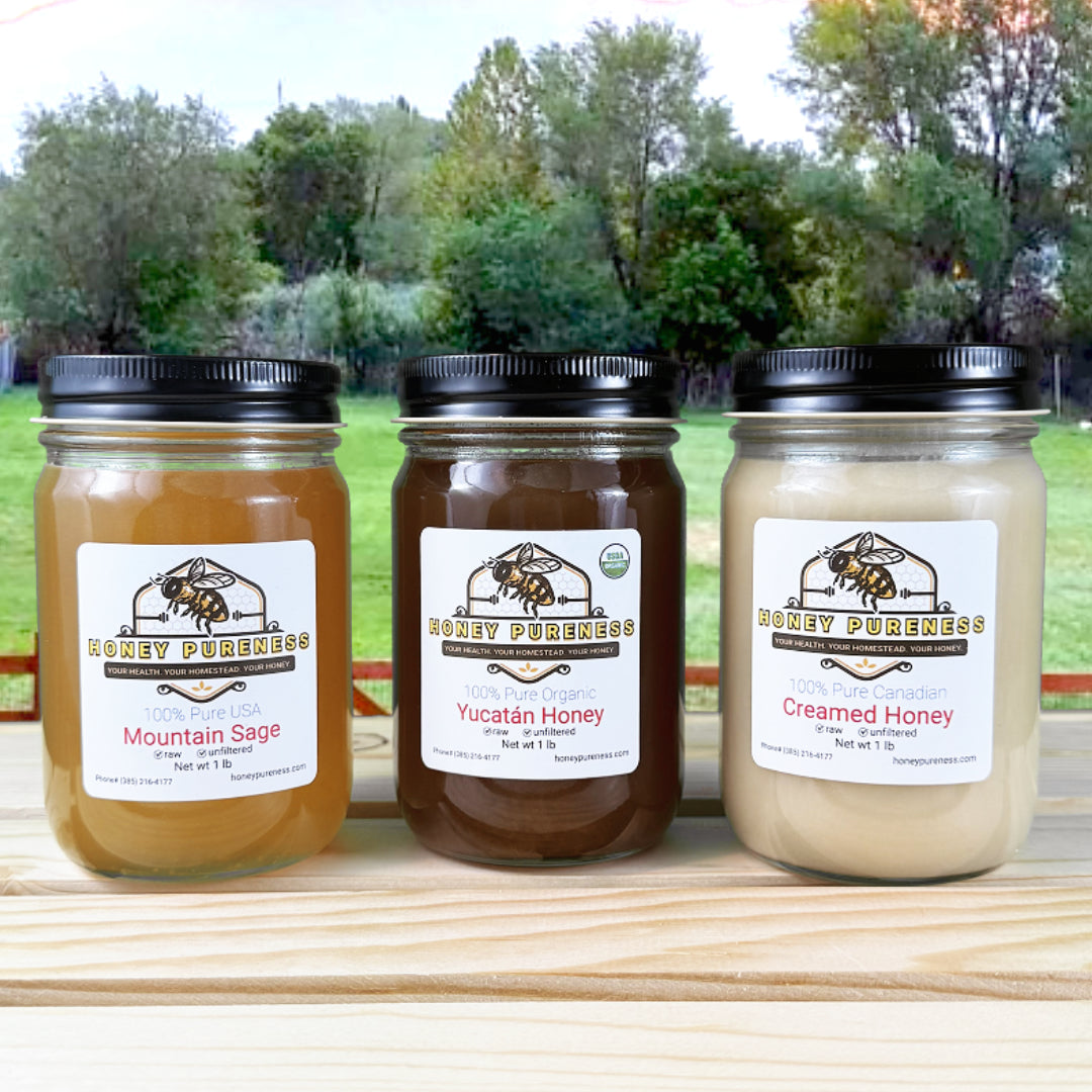 3 Favorite Bundle - USA Mtn Sage, Organic Yucatan, Canadian Creamed, 1 lb. each