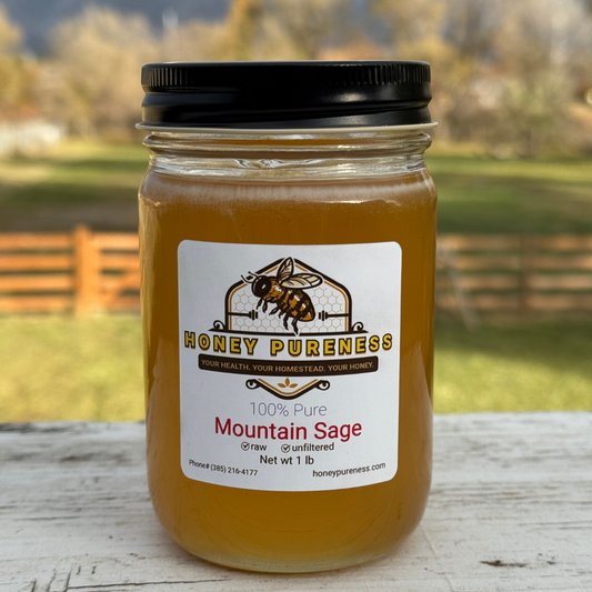 100% Mountain Sage Honey - Pure Raw and Unfiltered