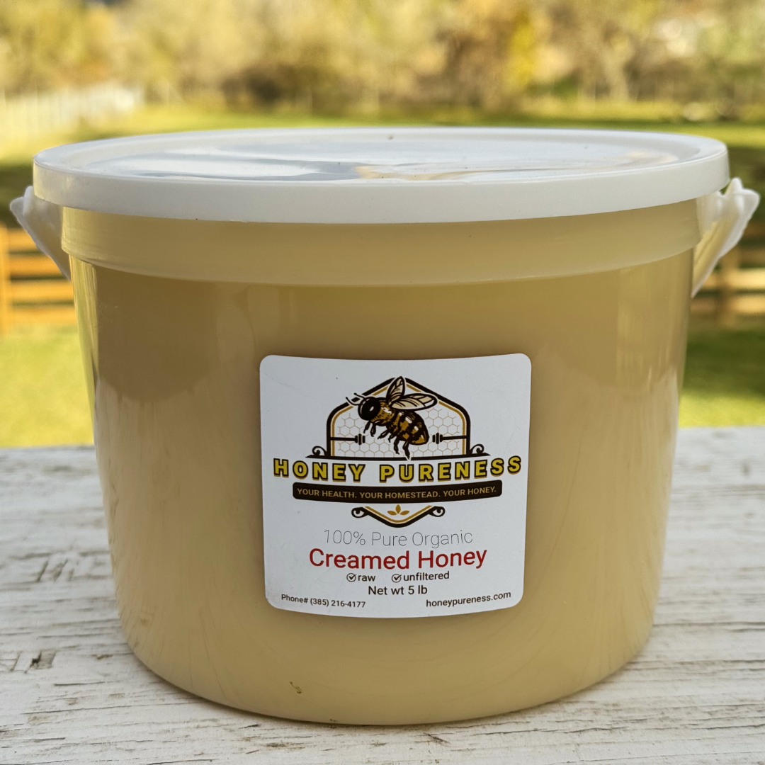 100% Organic Creamed Honey - Pure Raw and Unfiltered