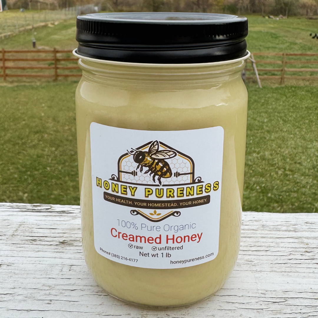 100% Organic Creamed Honey - Pure Raw and Unfiltered